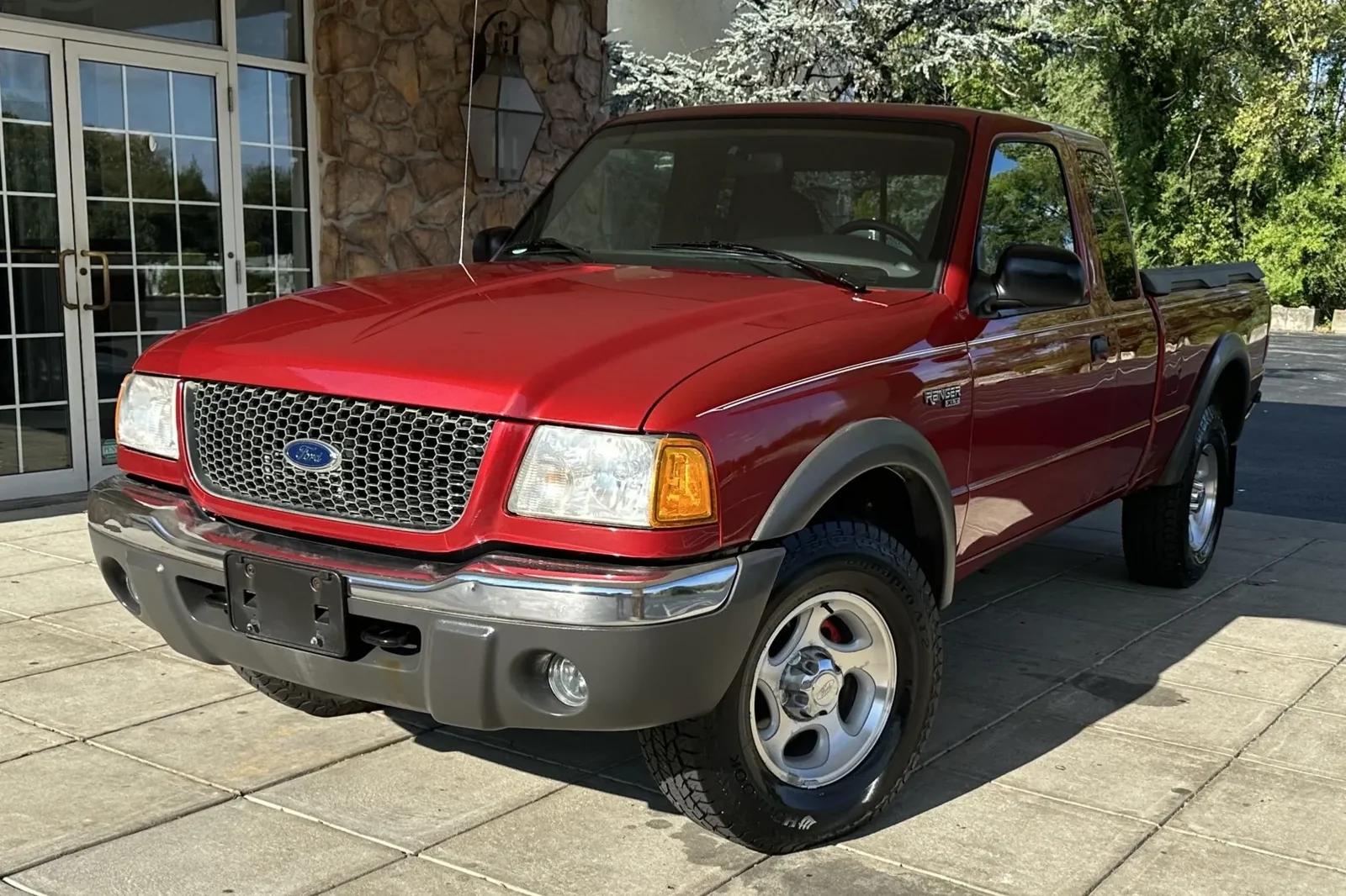 Red Ford Ranger service truck